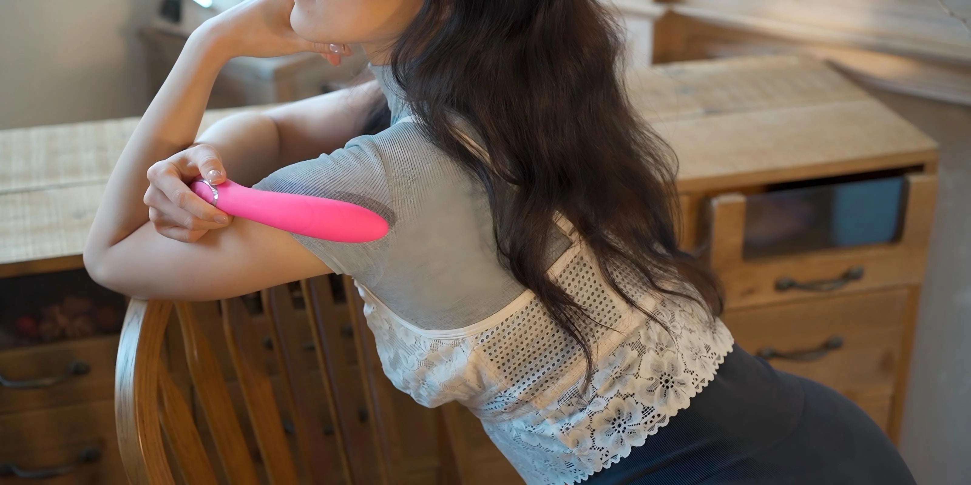 SHEVEREIGN Fuchsia Wave G Spot Vibrator video cover image featuring its bold fuchsia pink design and fluid ergonomic shape, symbolizing rhythmic power, feminine confidence, and mindful pleasure exploration