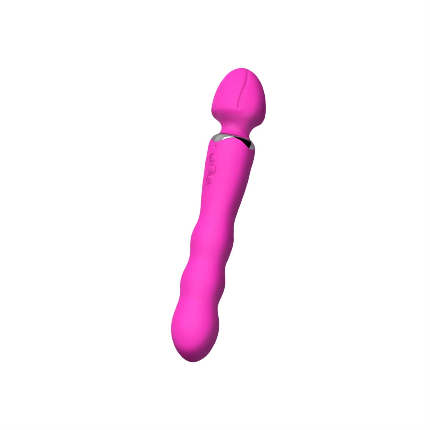 SHEVEREIGN Mighty Touch wand vibrator in fuchsia pink design crafted for dual end stimulation and full body relaxation