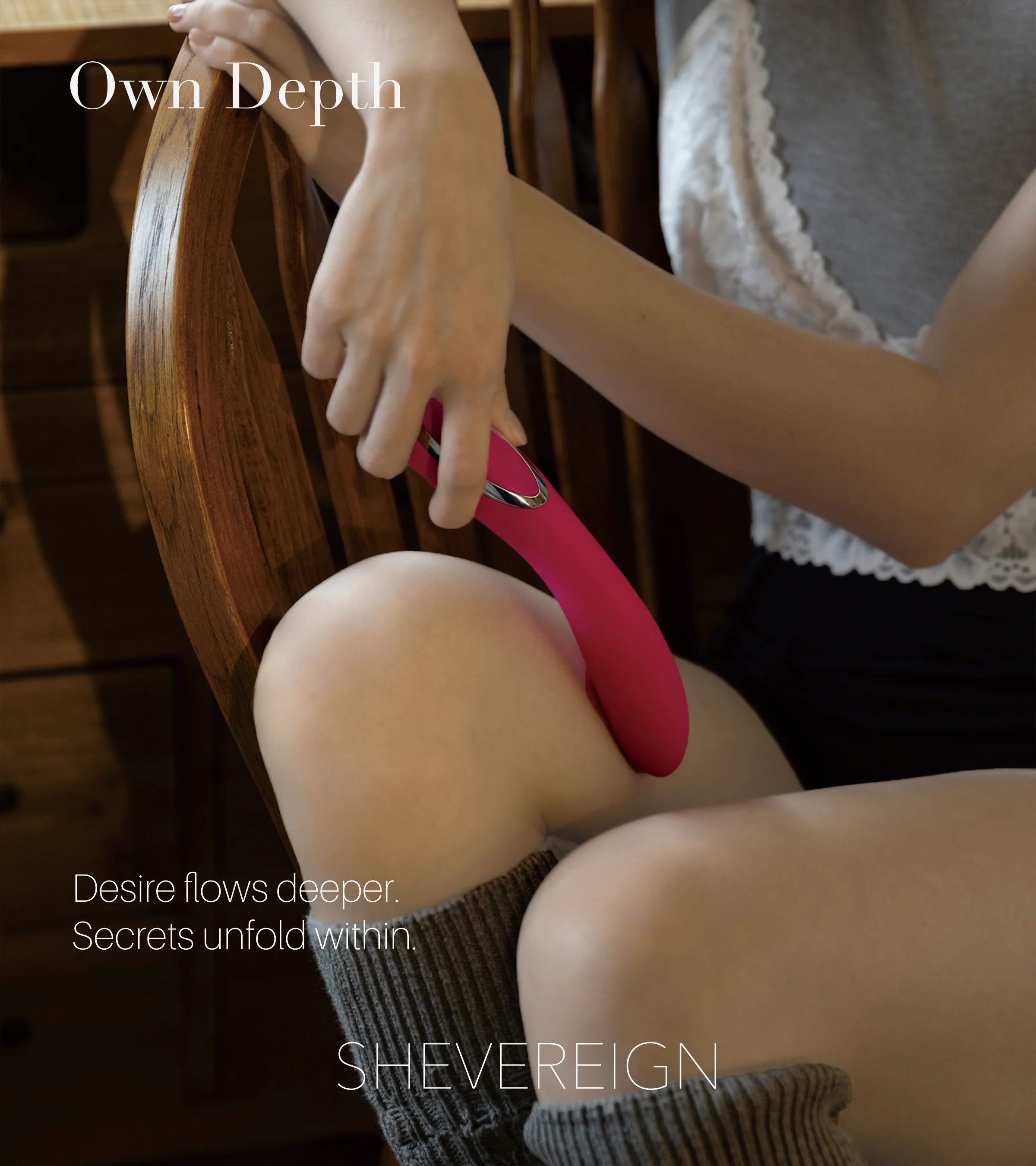 SHEVEREIGN Own Depth G Spot vibrator embodying deeper desire, intimate rhythm, and refined sensuality within the OWN Collection