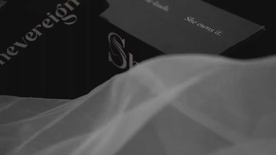 SHEVEREIGN discreet and luxe brand video featuring elegant black packaging, sheer fabric textures, and refined feminine intimacy aesthetic