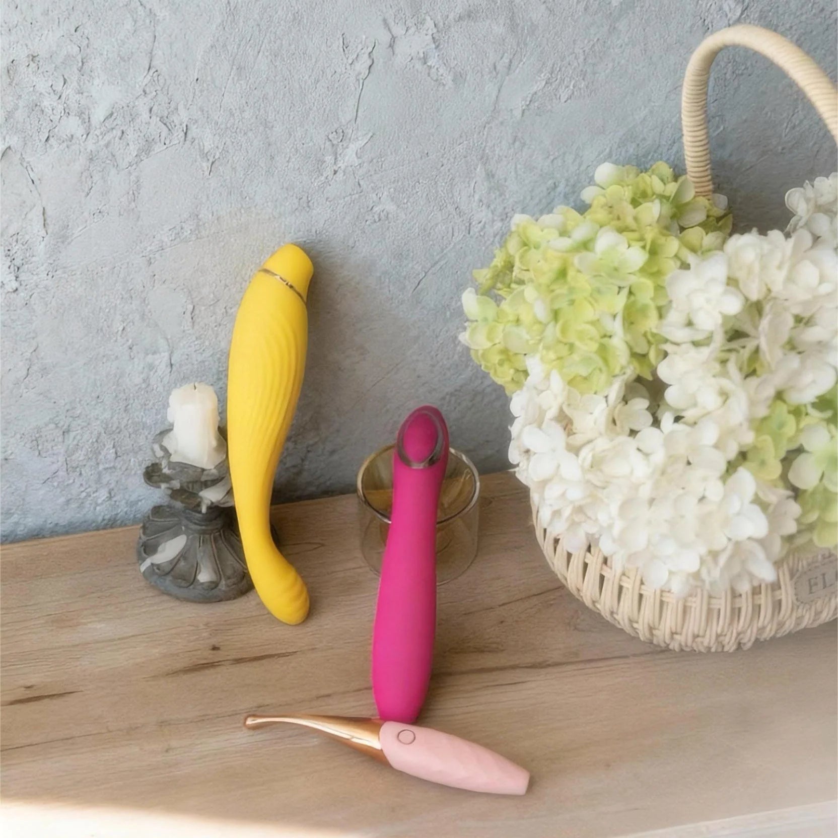 SHEVEREIGN Own Depth vibrator Collection image highlighting curved G spot vibrators in vivid tones, representing inner exploration, desire, and profound feminine satisfaction